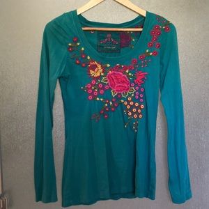 Johnny Was embroidered shirt